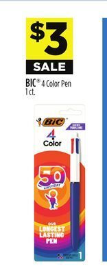 Dollar General Bic 4 color pen offer