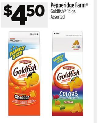 Dollar General Pepperidge farm goldfish offer