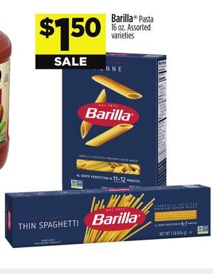 Dollar General Barilla pasta offer