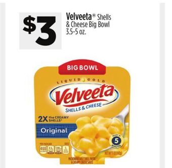 Dollar General Velveeta shells & cheese big bowl offer