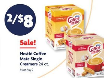 Family Dollar Nestlé coffee mate single creamers offer