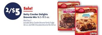 Family Dollar Betty crocker delights brownie mix offer