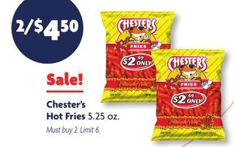 Family Dollar Chester's hot fries offer