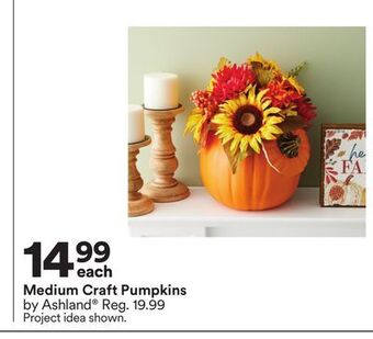Michaels Medium craft pumpkins by ashland offer
