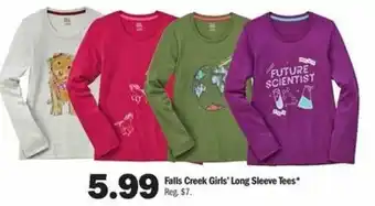 Meijer Falls Creek Girls' Long Sleeve Tees offer