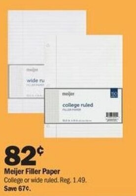 Meijer Meijer Filler Paper offer