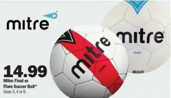 Meijer Mitre Final Or Flare Soccer Ball offer