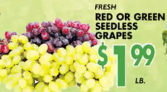 Met Foodmarkets Red Or Green Seedless Grapes offer