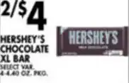 Met Foodmarkets Hershey's Chocolate XL Bar offer