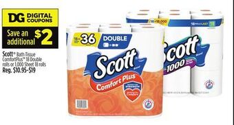 Dollar General Scott bath tissue offer