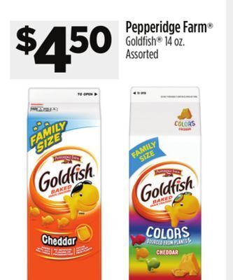 Dollar General Pepperidge farm goldfi sh offer