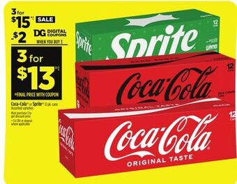 Dollar General Coca-cola or sprite offer