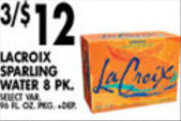 Met Foodmarkets Lacroix Sparkling Water 8 Pk. offer