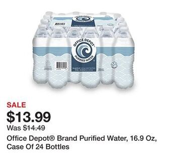 Office Depot Office depot brand purified water, 16.9 oz, case of 24 bottles offer