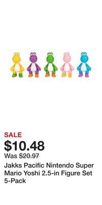 Game Stop Jakks pacific nintendo super mario yoshi 2.5-in figure set 5-pack offer