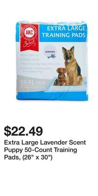 Big Lots Extra large lavender scent puppy 50-count training pads, (26 x 30) offer