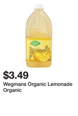 Wegmans Wegmans organic lemonade organic offer