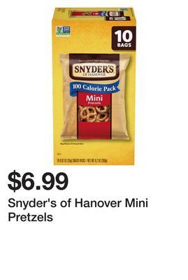 Wegmans Snyder's of hanover mini pretzels offer