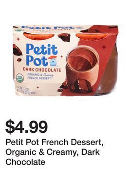 Wegmans Petit pot french dessert, organic & creamy, dark chocolate offer