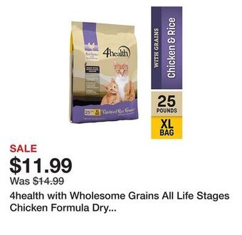 Tractor Supply Company 4health with wholesome grains all life stages chicken formula dry cat food offer