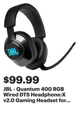 Best Buy Jbl - quantum 400 rgb wired dts headphone:x v2.0 gaming headset for pc, ps4, xbox one, nintendo switch and mobile devices - b offer