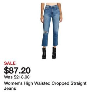 Belk Women's high waisted cropped straight jeans offer