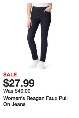 Belk Women's reagan faux pull on jeans offer