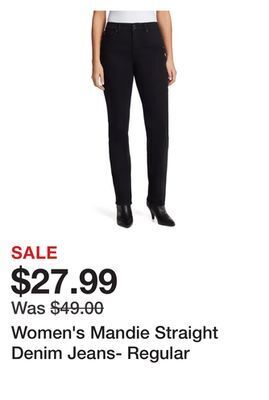 Belk Women's mandie straight denim jeans- regular offer