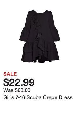 Belk Girls 7-16 scuba crepe dress offer