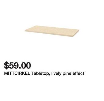 Ikea Mittcirkel tabletop, lively pine effect offer
