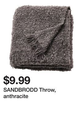 Ikea Sandbrodd throw, anthracite offer