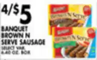 Met Foodmarkets Banguet Brown N' Serve Sausage offer