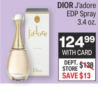 CVS Dior j'adore edp spray 3.4 oz offer