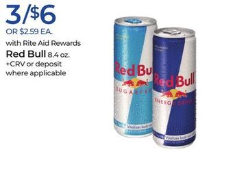 Rite Aid Red bull offer