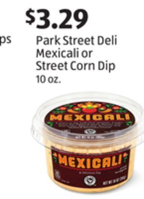 Aldi Park street deli mexicali or street corn dip offer