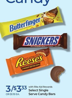 Rite Aid Select single serve candy bars offer