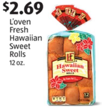Aldi L'oven fresh hawaiian sweet rolls offer
