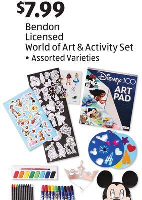 Aldi Bendon licensed world of art & activity set offer