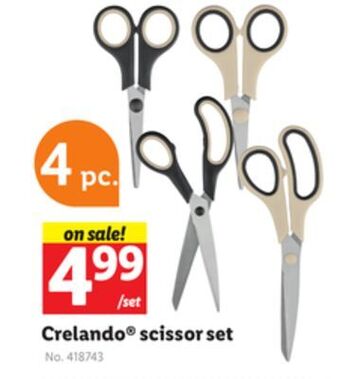 Lidl Crelando scissor set offer