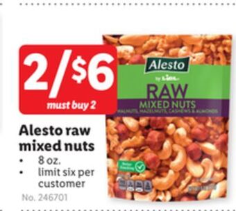 Lidl Alesto raw mixed nuts offer
