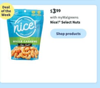 Walgreens Nice! select nuts offer