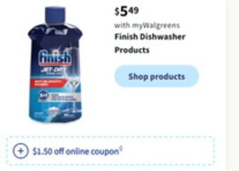 Walgreens Finish dishwasher products offer