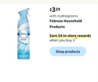 Walgreens Febreze household products offer