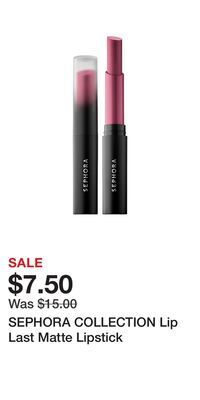 Kohl's Sephora collection lip last matte lipstick offer