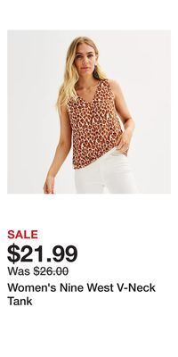 Kohl's Women's nine west v-neck tank offer