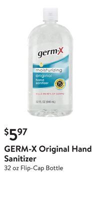 Walmart Germ-x original hand sanitizer offer