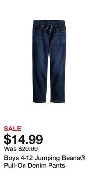 Kohl's Boys 4-12 jumping beans pull-on denim pants offer