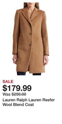 Nordstrom Lauren ralph lauren reefer wool blend coat offer