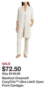Nordstrom Barefoot dreams cozychic ultra lite open front cardigan offer