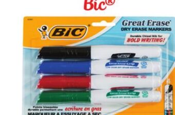 Ocean State Job Lot Bic intensity advanced dry erase markers, 4 piece offer